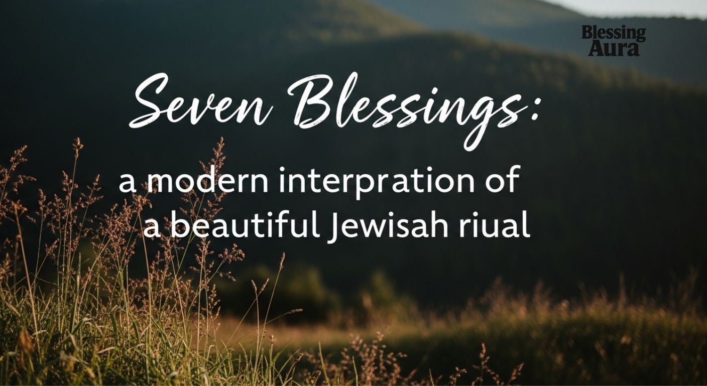 Seven Blessings: a modern interpretation of a beautiful Jewish ritual