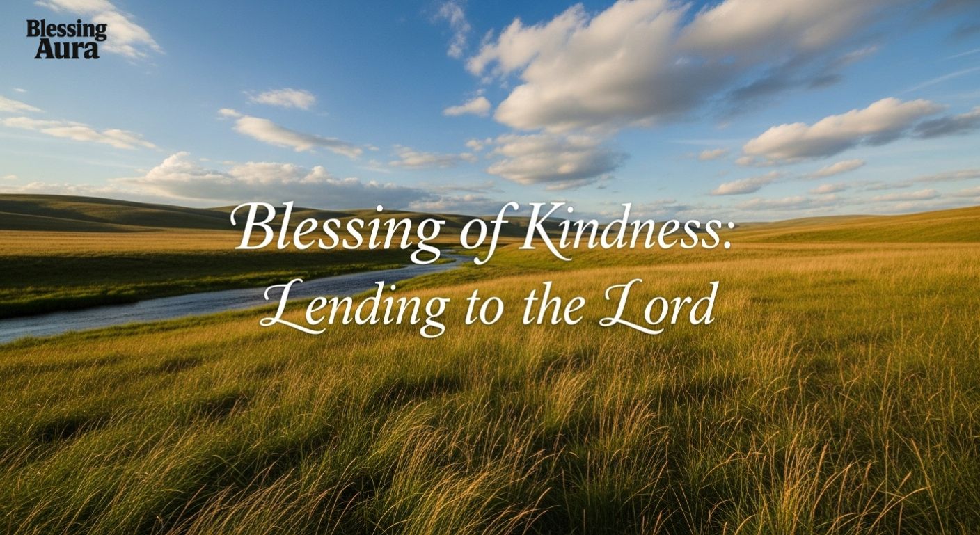The Blessing of Kindness: Lending to the Lord