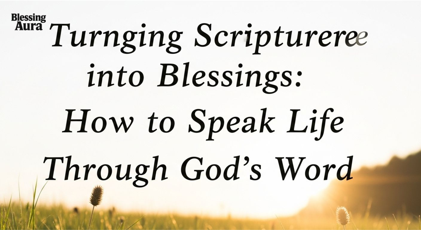 Turning Scripture into Blessings