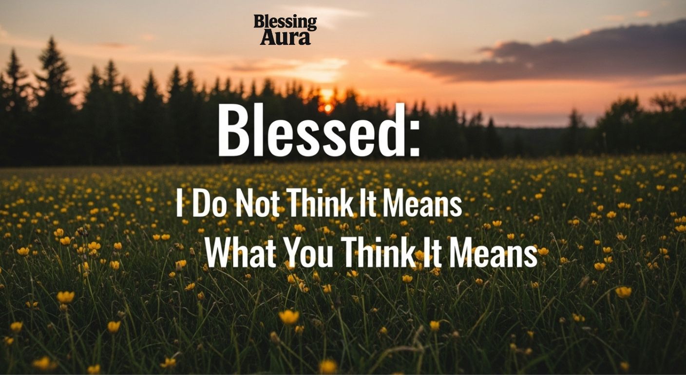 Blessed: I Do Not Think It Means What You Think It Means