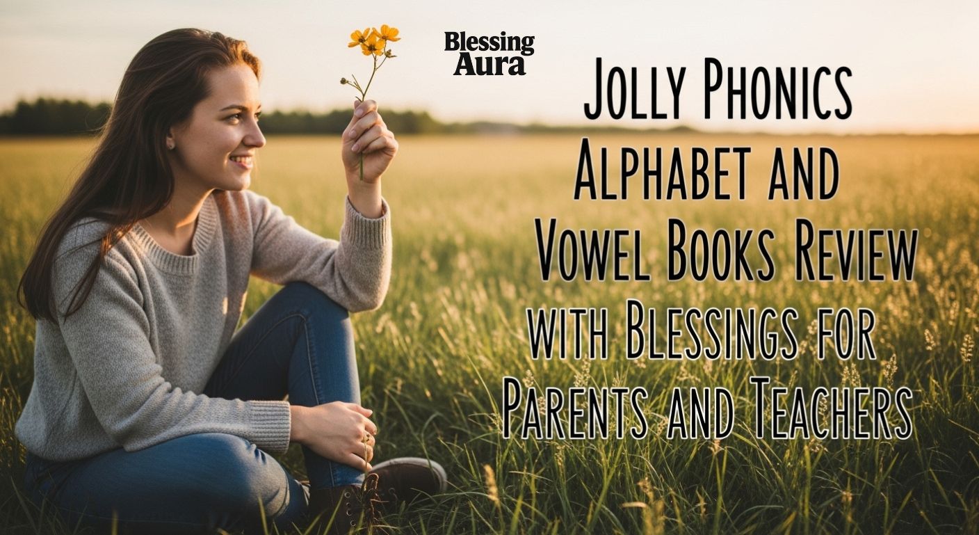 Jolly Phonics Alphabet and Vowel Books Review with Blessings