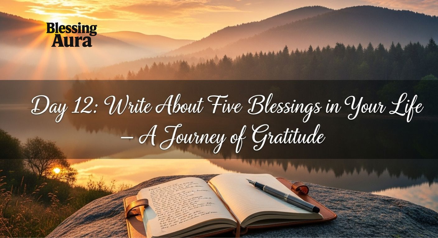 Day 12: Write About Five Blessings in Your Life