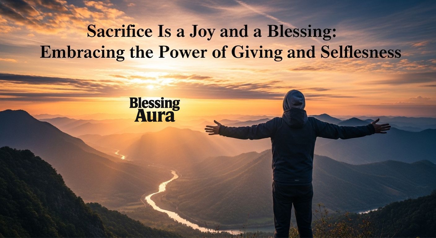 Sacrifice Is a Joy and a Blessing