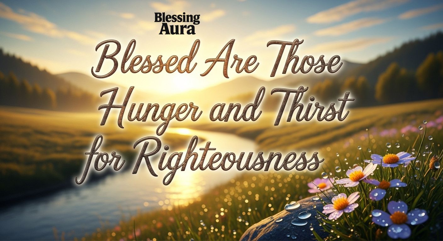 Blessed Are Those Who Hunger and Thirst for Righteousness