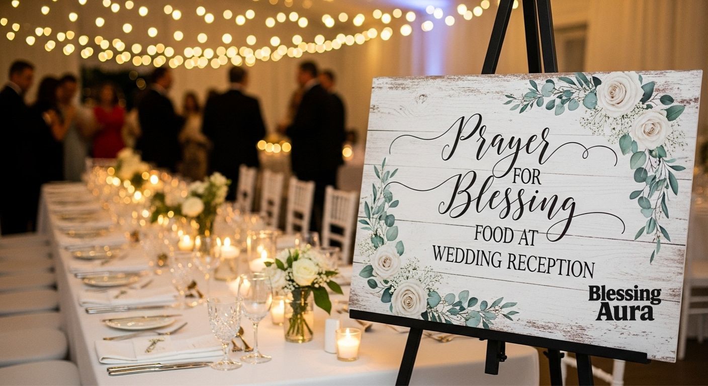 Blessing Food At Wedding Reception